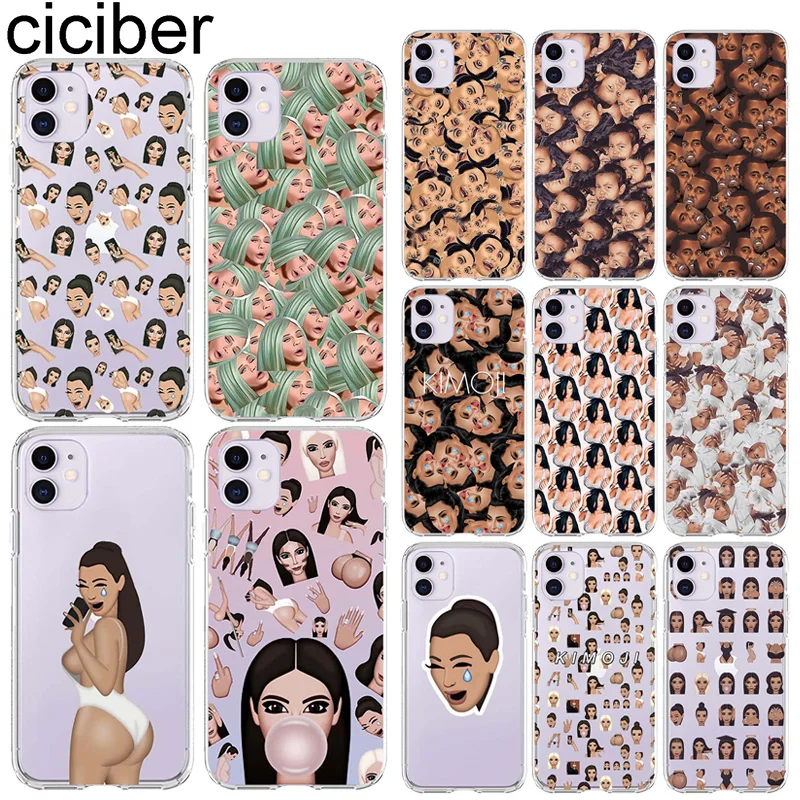 

ciciber Phone Case For Iphone 11 Pro Case Cover For iPhone XR 11 Pro 7 X XS MAX 8 6 6S Plus 5S SE Silicone Kim Kardashian Funda