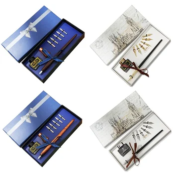 

Retro Dip Pen Calligraphy Business Office School Student Office Supplies Fountain Pen New Ink pen