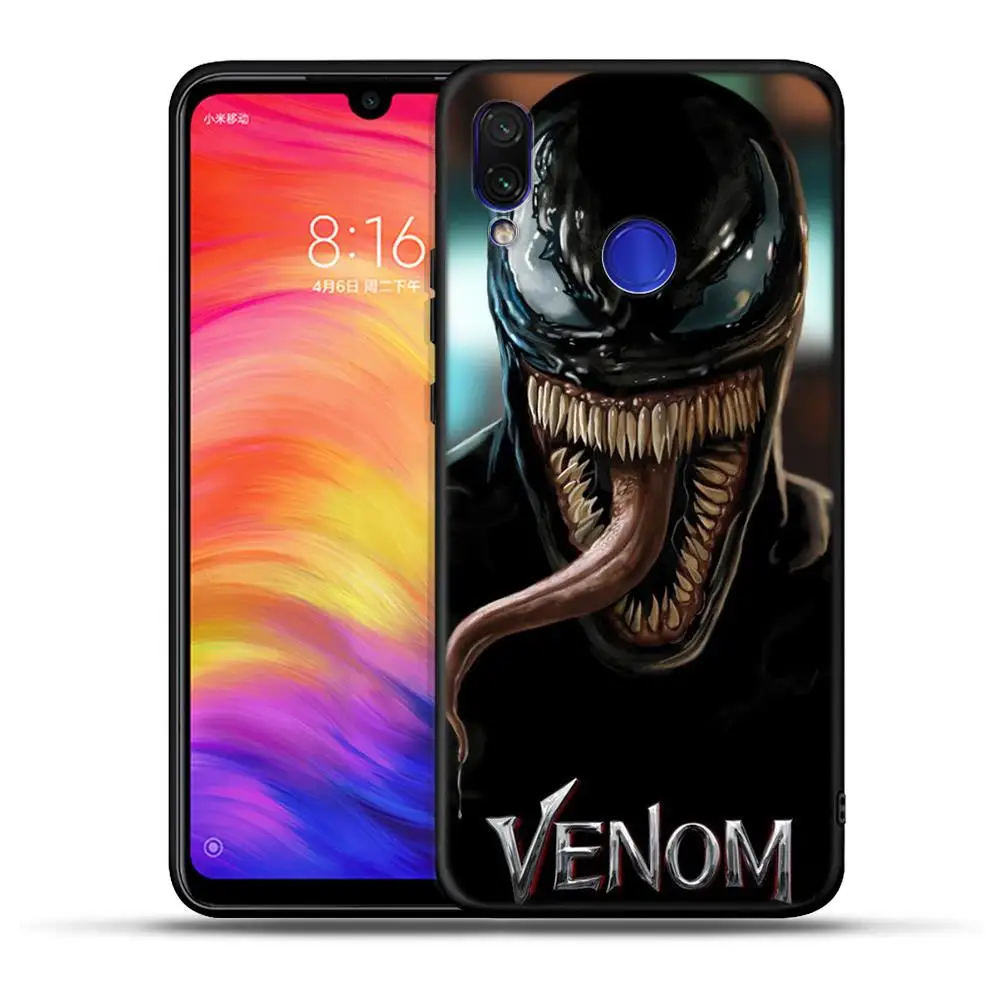 Чехол Venom для телефона Xiaomi mi 8 A2 Lite A1 9 Pocophone F1 матовый чехол красный mi 5 Plus 6 Pro 6A 7 Note 5 6 7 Pro мягкий чехол из ТПУ