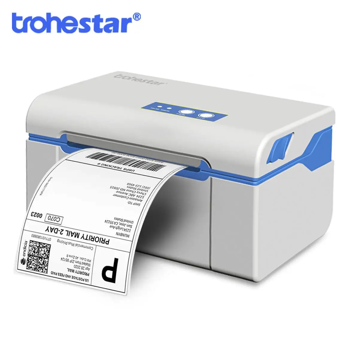 Термопринтер Trohestar этикетка штрих кода термонаклейки бумага для логистики склад