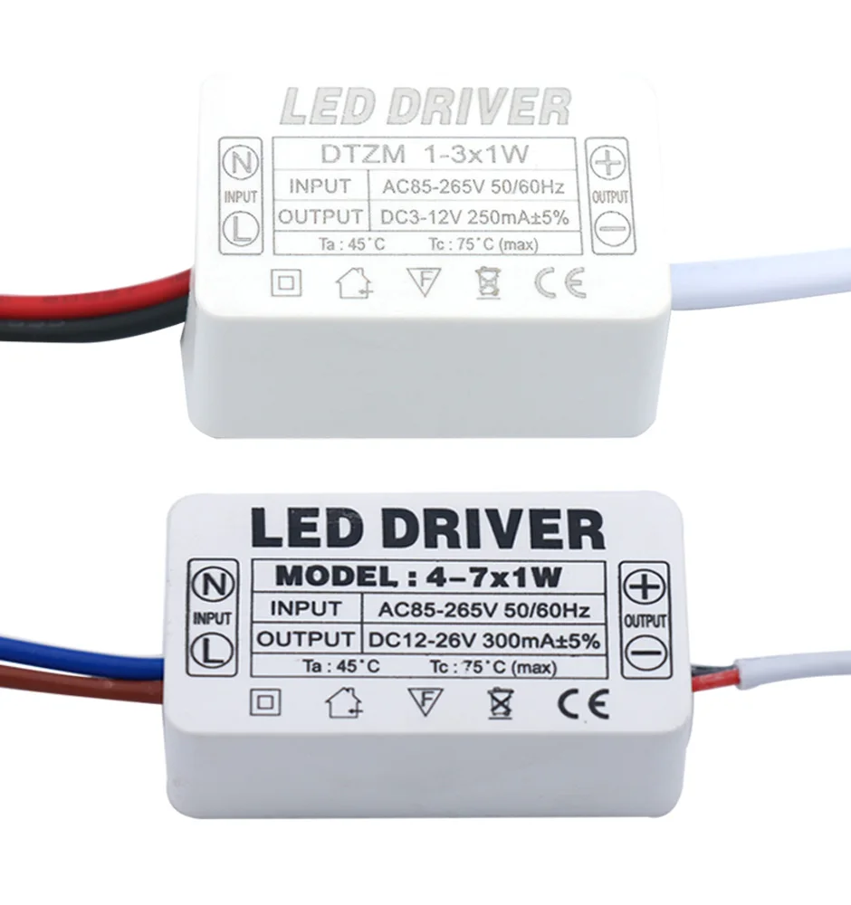 7w 12w 18w 36w 300mA LED Driver Convertor Transformer Ceiling Light Power Supply 