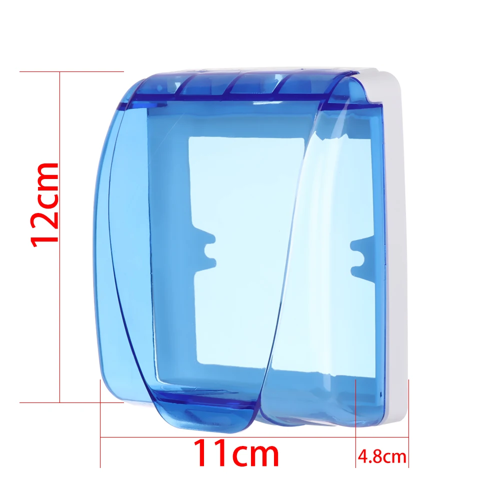 Description Picture 2 of item86 Type Socket Protector Electric Plug Cover Child Safety Box Waterproof Box Bathroom Supplies White Transparent Switch Supplies