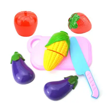

6pcs/lot Children Pretend Role Play House Toy Cutting Fruit Plastic Vegetables Food Kitchen Baby Classic Kids Educational Toys