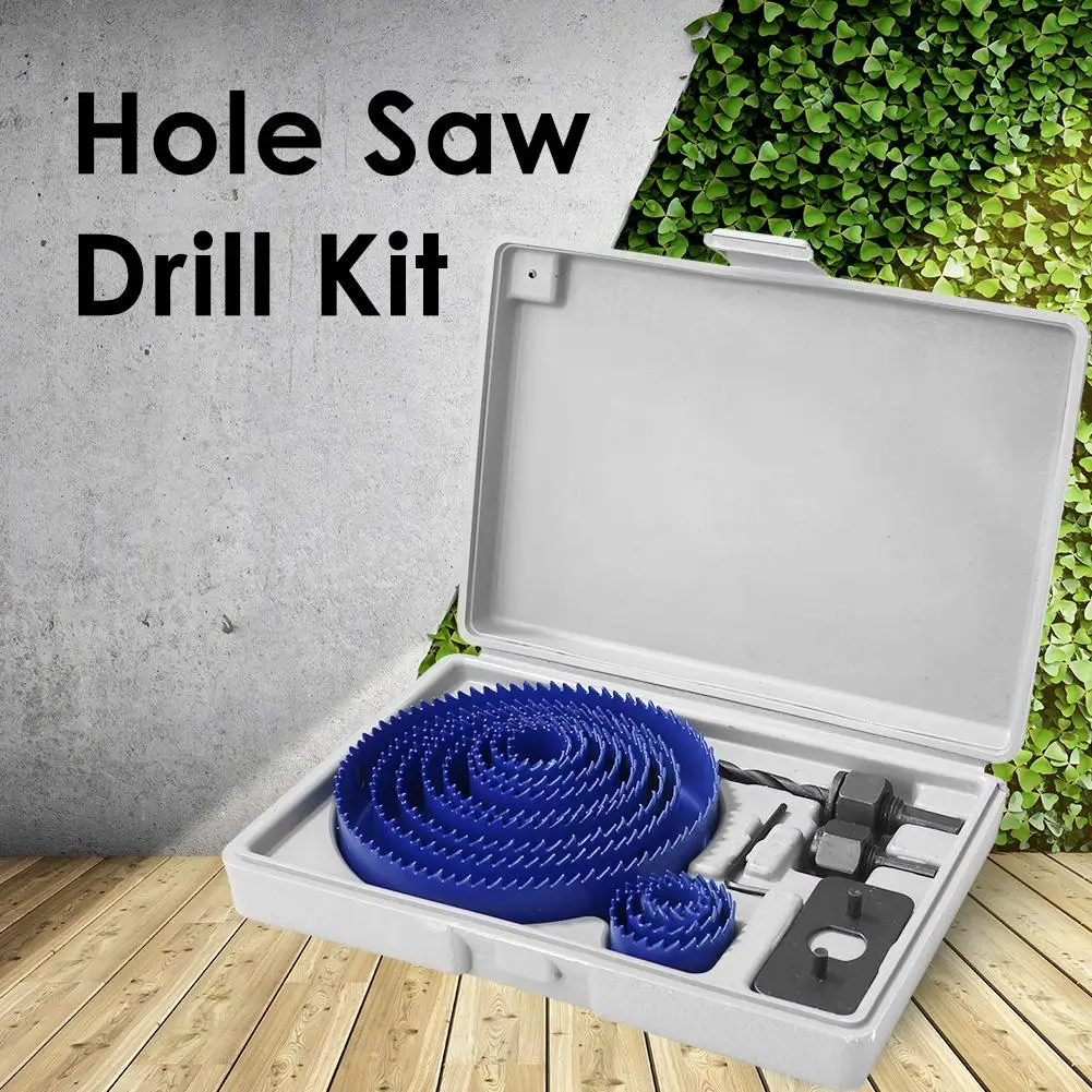 

13pcs Multifunctional Wood Hole Saw Kit Drill Bit Gypsum Board Hole Drilling Tool Opening Disk Glass Ceramic Drilling
