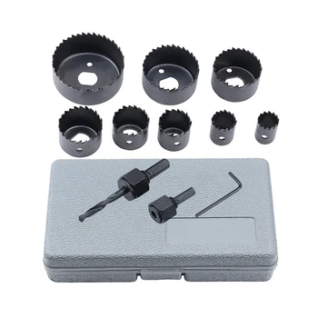 

11pcs DIY Hole Saw Bit Cutting Set Kit 19-64mm Wood Sheet Metal Alloy Circular Round Case Drill Bits Wood Metal Sheet Alloy