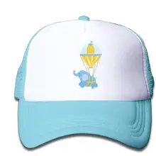 TSDFCMesh бейсболки Snapback Головные уборы синий воздушный шар слон мальчики-девочки SkyBlue один размер