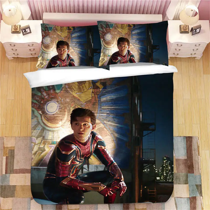 Том Холланд Человек-паук вдали от набор постельных принадлежностей для дома для детей постельные принадлежности украшение для спальной комнаты мальчиков двойной размер покрывало королева белье