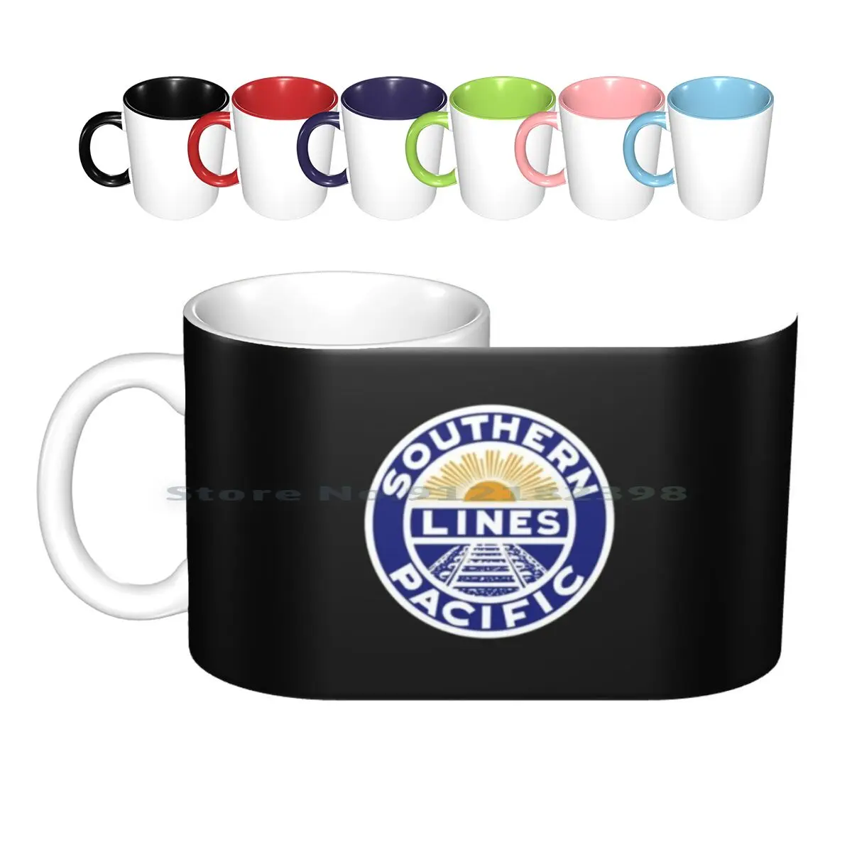Vintage Southern Pacific Lines Railroad Ceramic Mugs Coffee Cups Milk Tea Mug Railway Rail Rails Rr Track Tracks Train | Дом и сад