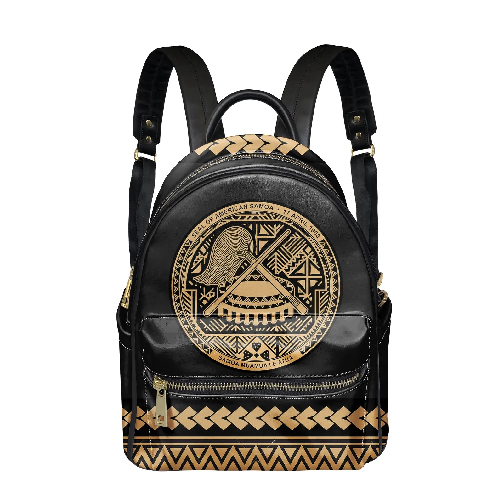 

Cumagical Women's Shoulder Backpack American Samoa Polynesian Print Mini Backpack Ladies PU Leather Shoulder Bags For Female