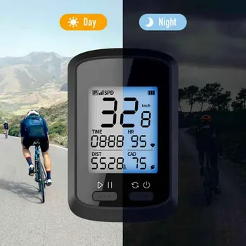 

Tracker Road Bicycle Backlight Bike Speedometer Stopwatch LCD Display GPS Odometer Wireless Waterproof IPX7 Cycling Computer