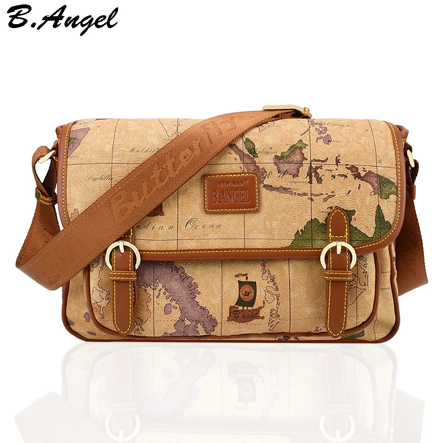 

Waterproof World Map bag Shoulder Messenger bag Flap Crossbody Fashion Simple Travel All-match Large Casual Outdoor