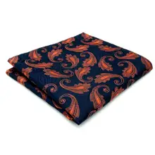 MH25 мужской, карманный, квадратный Пейсли темно-оранжевый свадебный платок шёлковый жаккардовый тканый платок Hanky Fashion