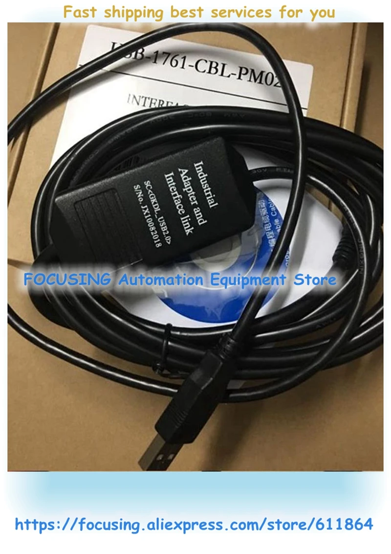 USB 1761 CBL PM02 Новый программируемый ПЛК кабель для микролоза 1000/1200/1500 10 футов круглый