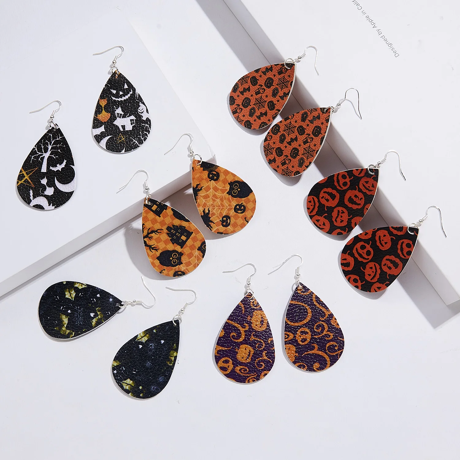 

Halloween Christmas Owl Dry Tree Pumpkin Drops Leather Festival Earrings Female Fashion Drop Dangle Earring Jewelry Trinket Gift