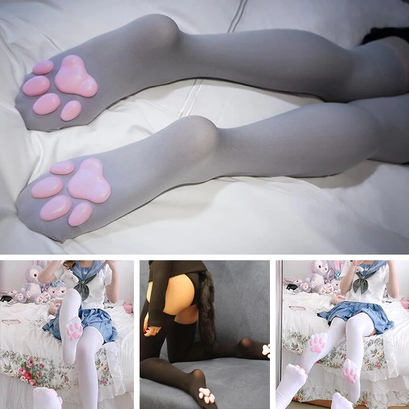 Cosplay&ware Over Knee Kawaii 3d Cat Pad Kitten Paw Socks Girl Lolita Cosplay Velvet Leggings Overknee Thigh High Long Stockings 60cm -Zentai shop online H04407485ea4646298cd68d2d0fd82fa90.jpg