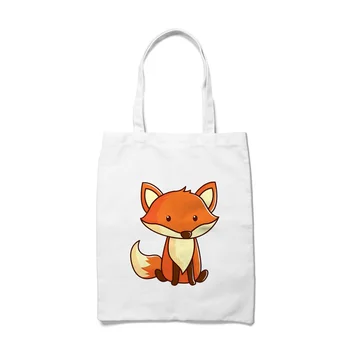 

Women Reusable Shopping Bag Cute Animal Print Reusable Bag Convenient Storage cloth Foldable Shopping Bag Large Grocery Bags