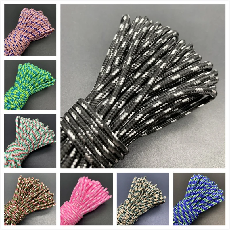 Nylon Cord Nylon Rope 10Yards/Lot 3mm Parachute Cord Rope Lanyard Rope For Mil Spec Type Climbing Camping Survival Equipment DIY Mask Lanyards