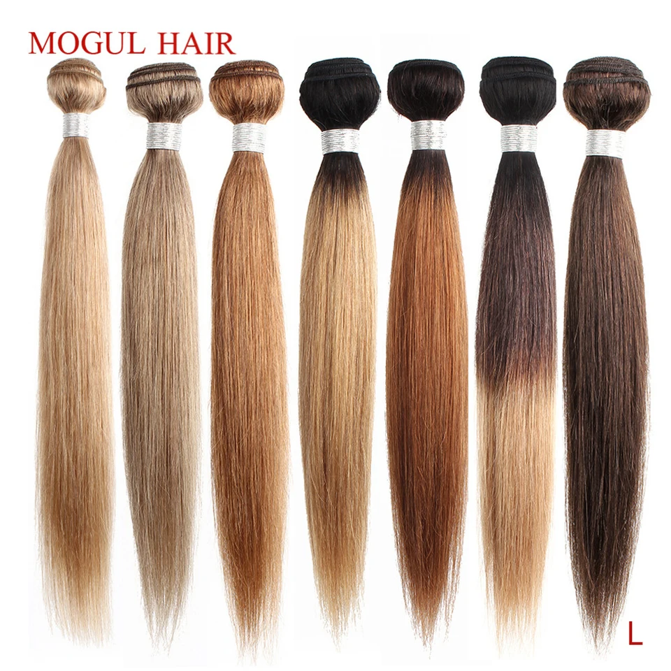 Mogul Hair 1 Bundle Color 8 Ash Blonde Color 27 Honey Blonde Indian  Straight Hair Weave Bundles Ombre Remy Human Hair Extension - Pre-colored  Hair Weave - AliExpress