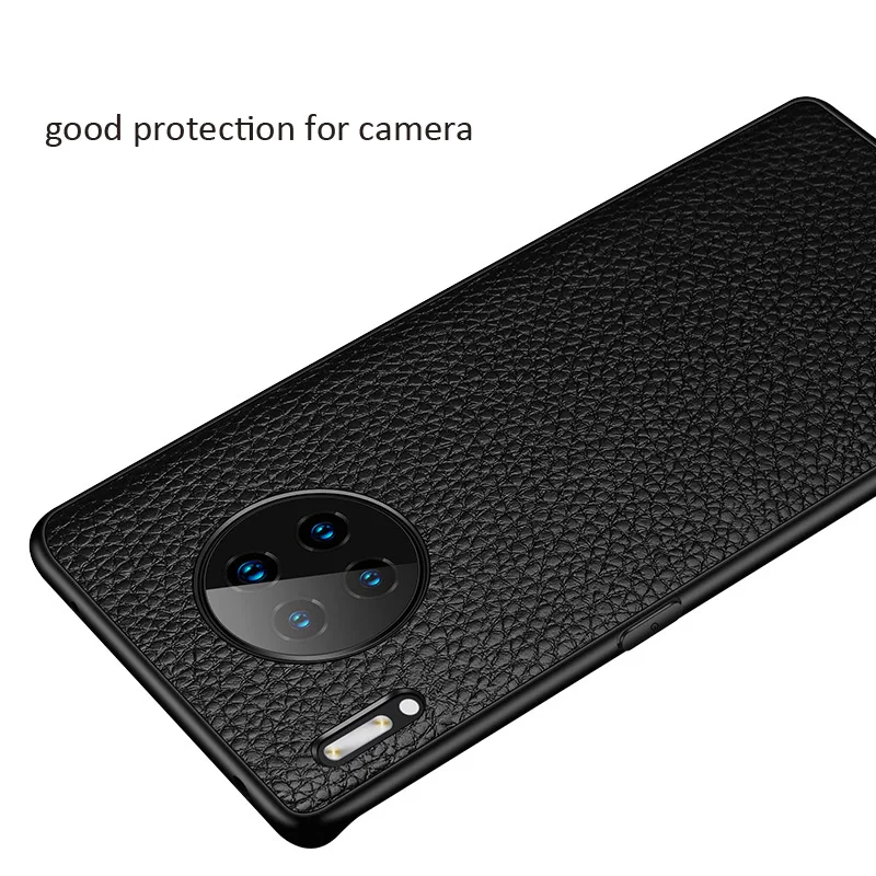 Личи кожаный чехол для huawei mate 30 Pro Бизнес защитный чехол