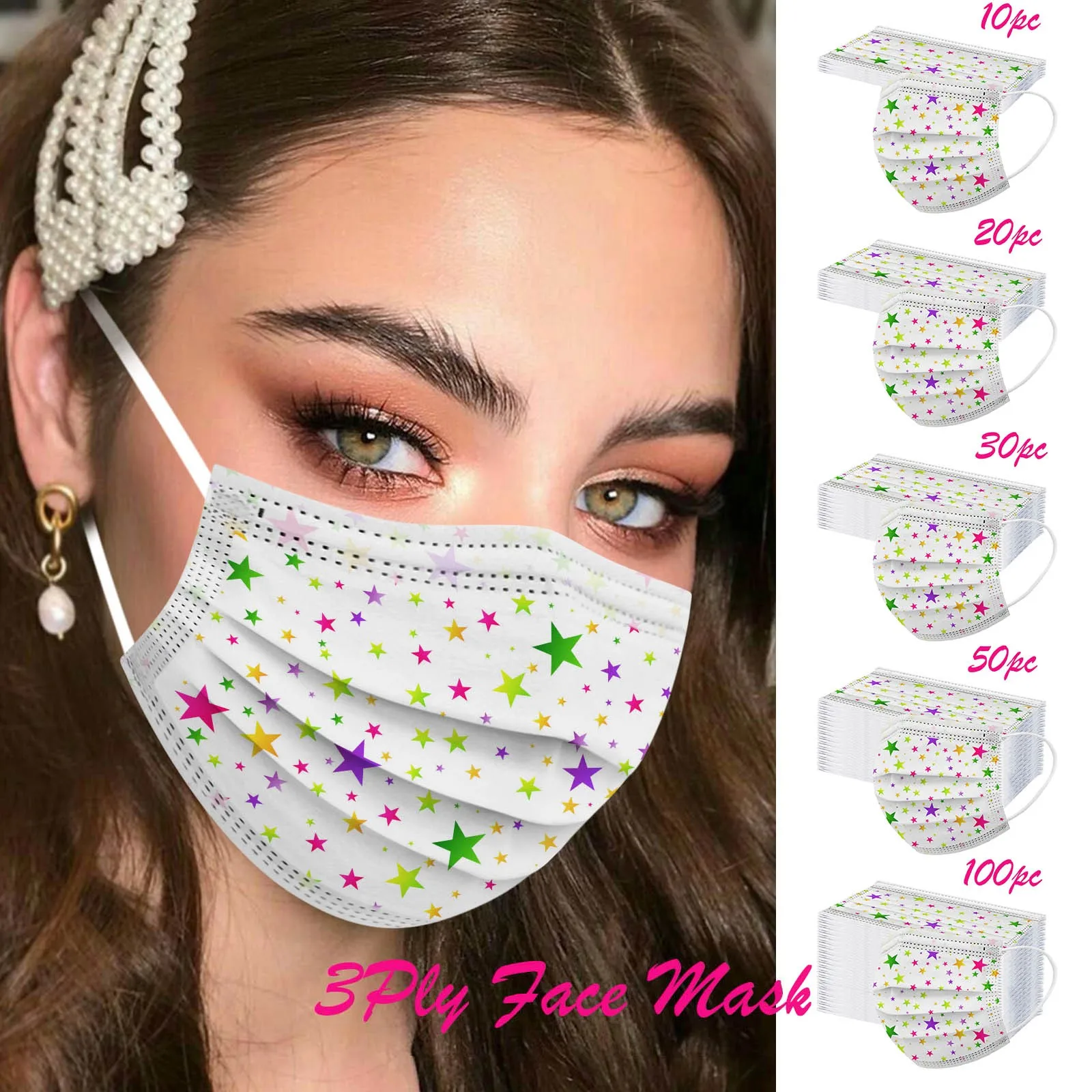 

Fast Delivery 2021 Star Mask Disposable Face Mask Industrial 3Ply Ear Loop Mask Bandage Mascarilla desechable Einwegmaske Hot