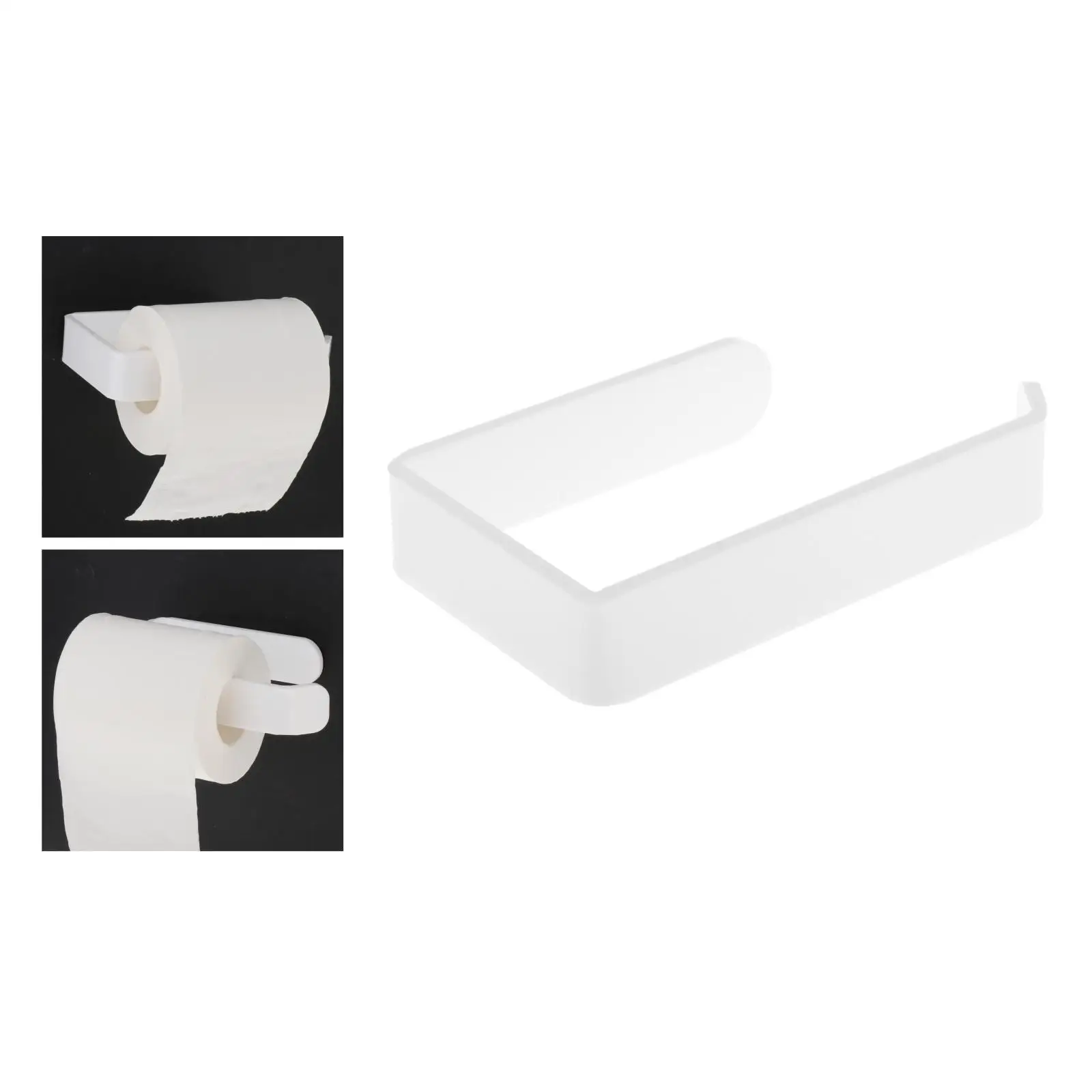 White Toilet Paper Holder Roll Holders Wall Mounted Towel Tissue Rack