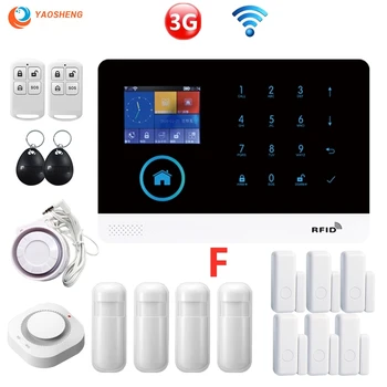 

Android&iOS PG-103 3G WiFi GSM GPRS Home Burglar Alarm System Wireless 433MHz Security Alarm Kit w/ Siren PIR Sensor Door Sensor