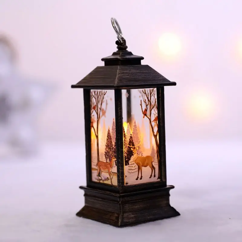 

Christmas LED Simulation Light Oil Lamp Xmas Candle Night Light Hanging Ornament Craft