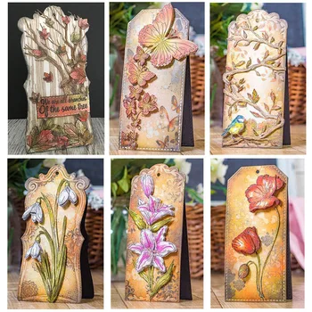 

Flower Trunk Edge Telescope Sandclock Metal Cutting Dies Stencil For Scrapbooking Embossing DIY Paper Card album Handcraft