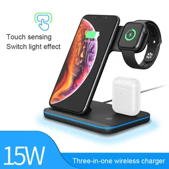 

Wireless Charger 15W Fast Charging 3 in 1 Wireless Charging Station Detachable Magnetic Wireless Charger H-best