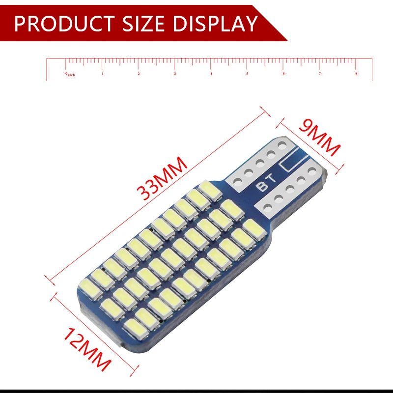 Автомобильный светодиодный T10 192 194 168 W5W светодиодный лампы 33 SMD 3014 автомобильные задние фары купольная лампа белый AC/DC 12V Canbus Error Free автомобильные аксессуары