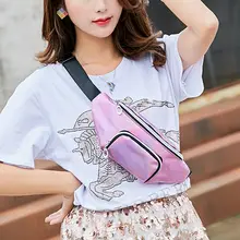 Женская сумка-кошелек из блестящей кожи с ремешком для путешествий, блестящая разноцветная Сумка-бум, карман для сотового телефона