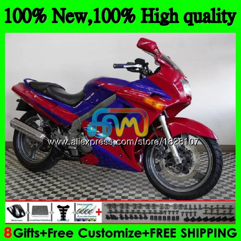 Корпус для KAWASAKI ZZR-250 90 95 96 97 98 99 ZZR 250 90-99 27BS. 50 ZZR250 1990 Красный Синий Прохладный 1995 1996 1997 1998 1999 комплект обтекателей
