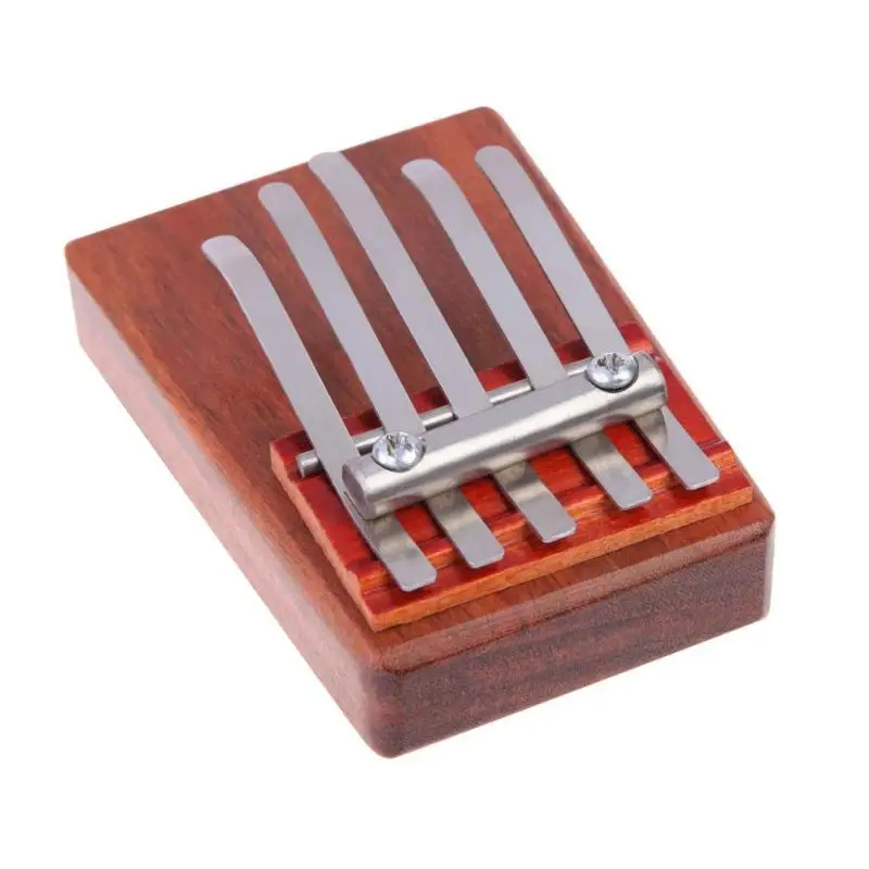 5 ключ Kalimba Mbira Likembe санза палец пианино розовое дерево инструмент