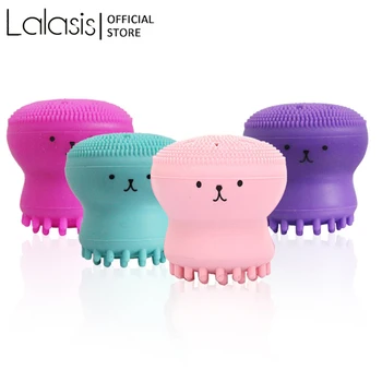 

Lalasis Face Cleansing Brush Octopus Shape Silicone Pore Cleaner Exfoliator Blackhead Remover Soft Face Scrub Washing Brush