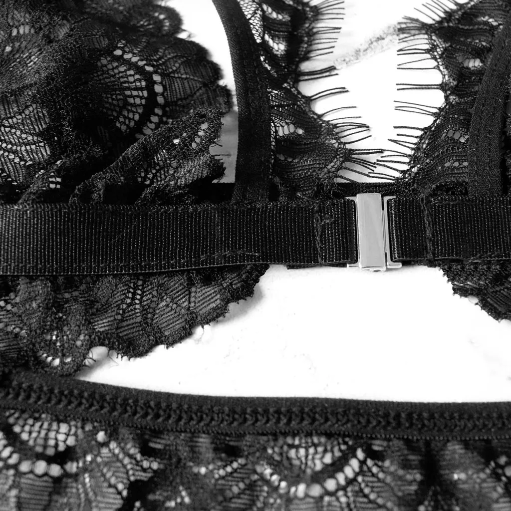 Привлекательное Эротическое белье кружевное женское белье плюс размер полый бюстгальтер стринги Сексуальная Lenceria Mujer порно кукла для секса костюмы лангери набор
