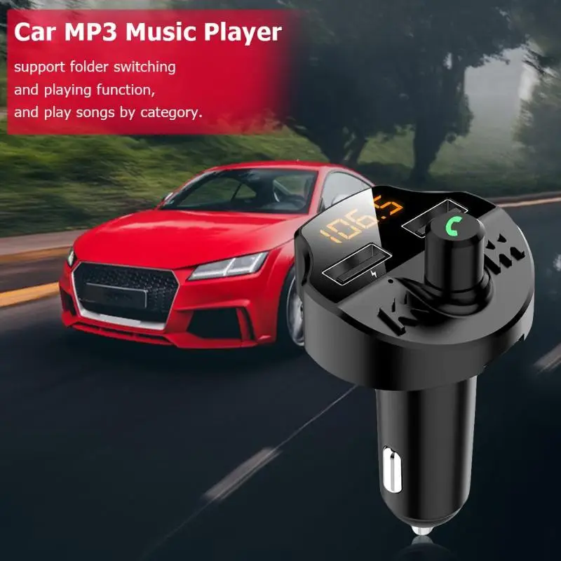 T66 автомобильное зарядное устройство USB 3.1A Hands-free Bluetooth MP3-плеер fm-передатчик