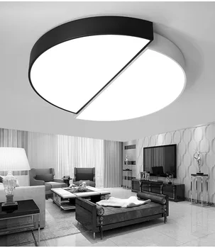 

Simple LED ceiling lamp personalized black-and-white combination master bedroom lamp warm creative bookstore lamp modern living