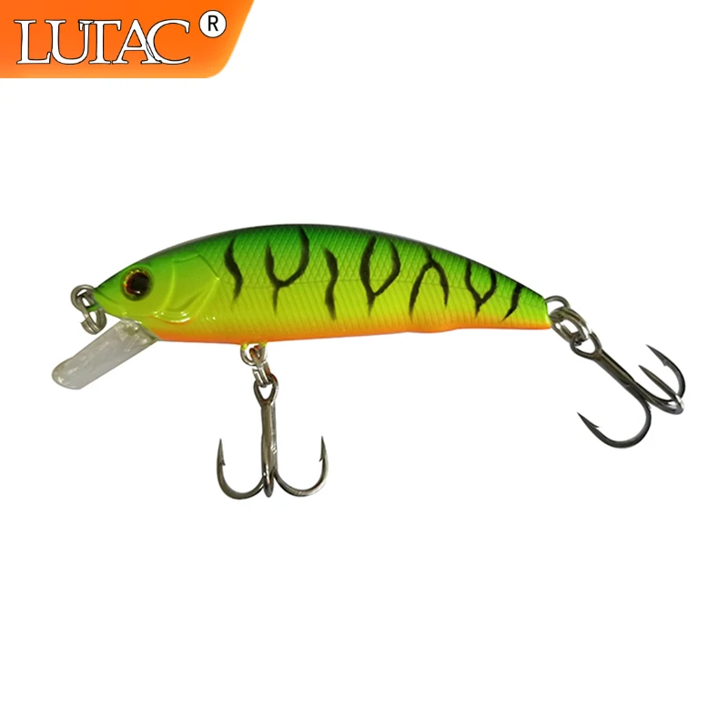 

Lutac Minnow Fishing Pesca Wobblers Lure BKK Artificial Tackle High Quality Hard Stickbaits 50mm 5g 3D Eyes Laser