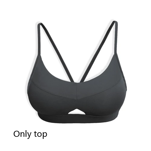 Black top 2 шт. Для женщин костюм для занятия йогой спортивную одежду с высокой талией спортивные Леггинсы для йоги для бега, спортивные брюки Спортивный пуш-ап спортивный бюстгальтер Фитнес набор - Цвет: Black top