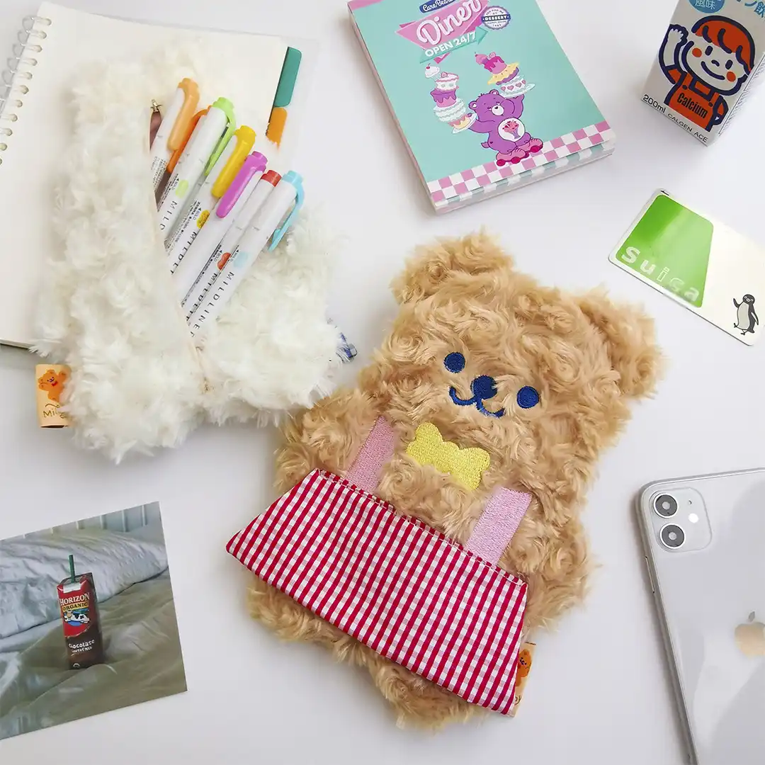 スカートウサギクマぬいぐるみペンケースガールかわいいpencilcase大化粧品袋学用品ポーチ韓国文房具 鉛筆バッグ Aliexpress