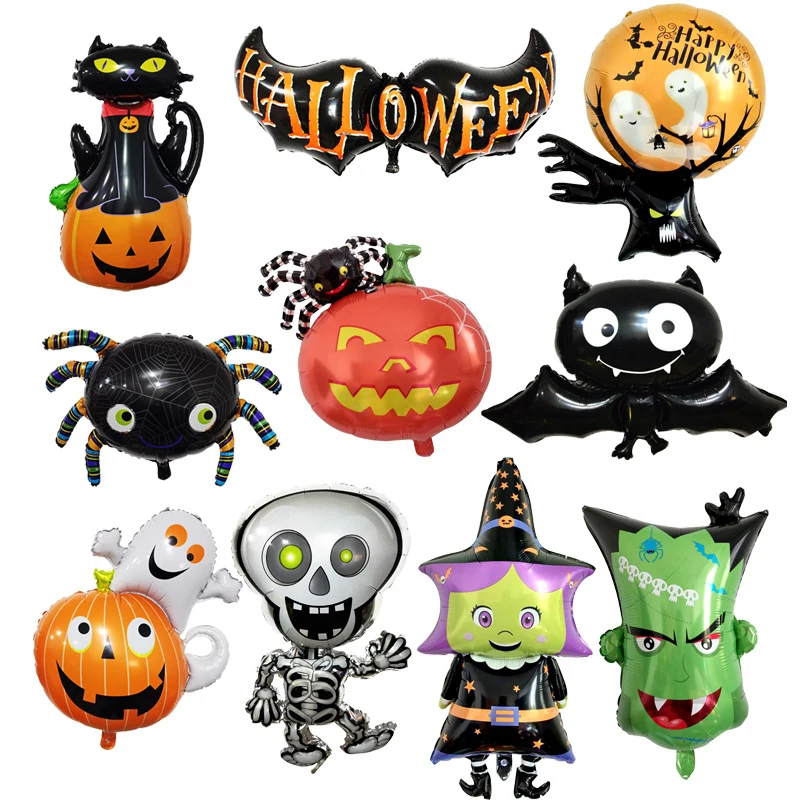 

Halloween Aluminum Balloon Balloon Pumpkin Spider Ghost Tree Owl Sorcerer Party Decoration Halloween Balloons Party Decoration