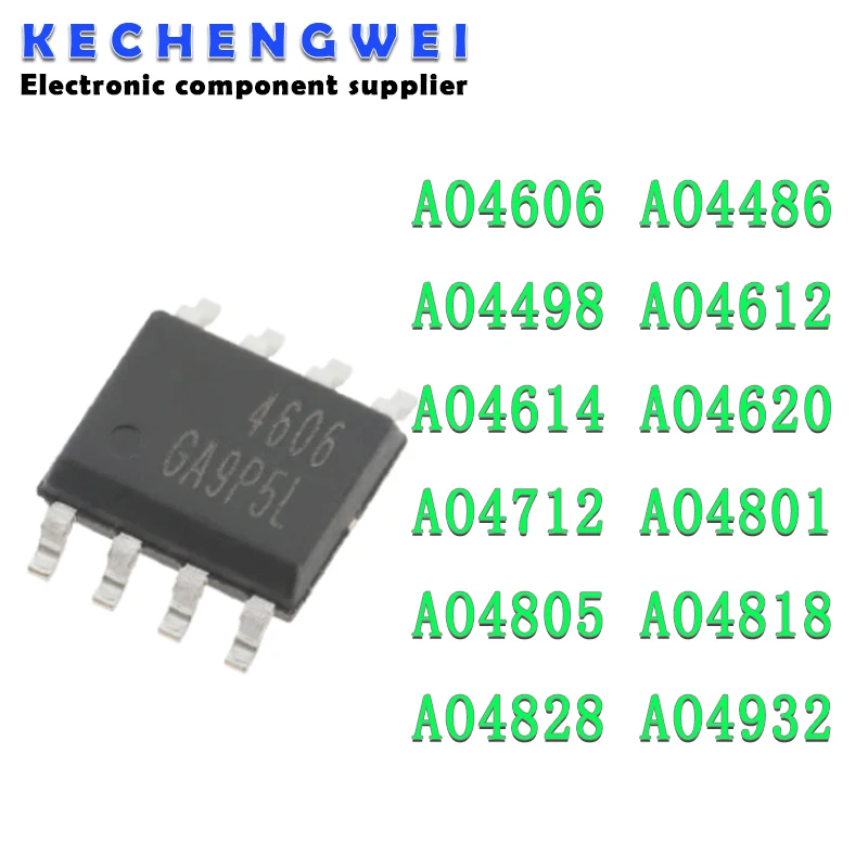 10 шт. AO4606 SOP8 AO4606C SOP 4606A AO4486 AO4498 AO4612 AO4614 AO4620 AO4712 AO4801 AO4805 AO4818 AO4828 AO4932 SOP-8 MOS FET |