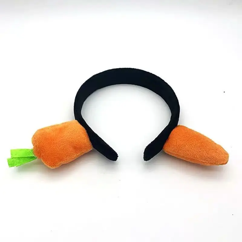 Carrot decor for hair bands cute funny accessory personality creative face wash makeup head |
