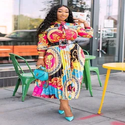Dresses For Women 2021 Fashion African Printed Dashiki Long Dress Ladies Clothing