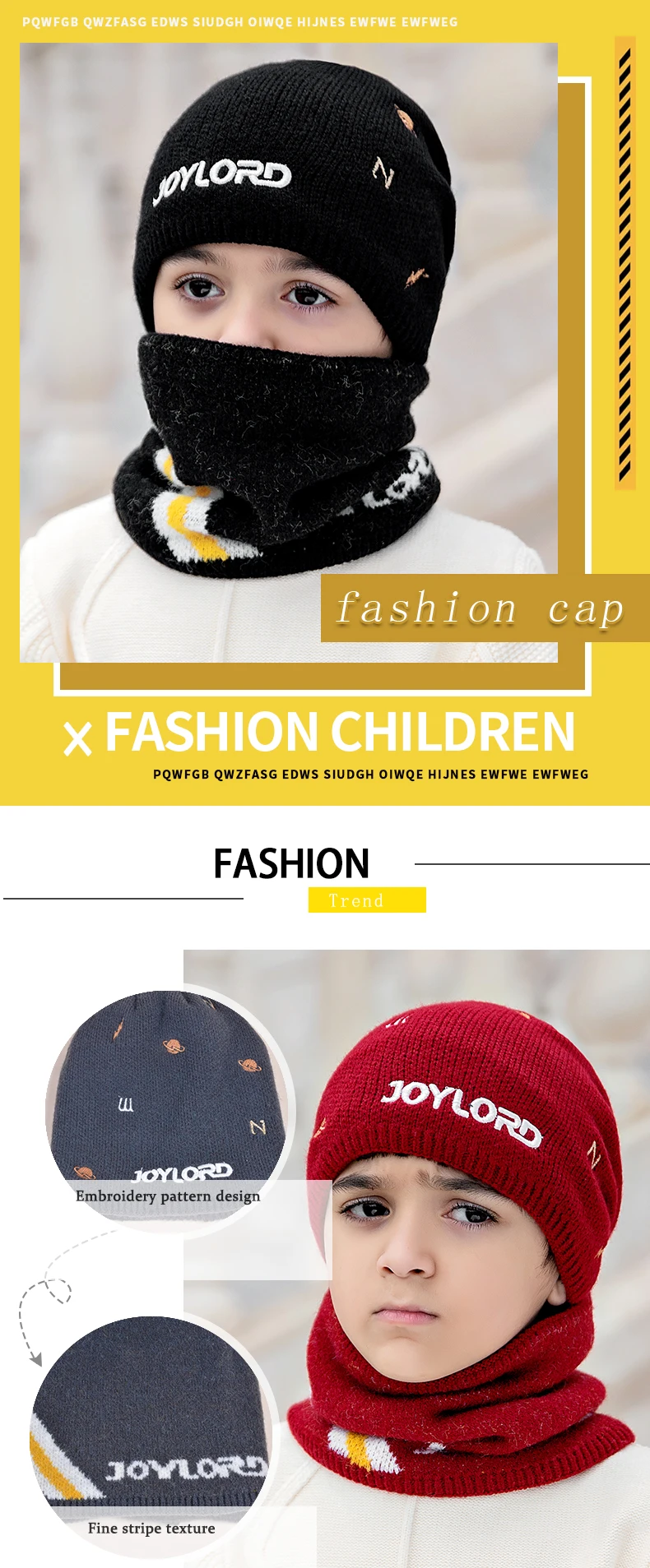 timberland skully 2pcs Knitted Hat Ring Scarf Sets Kids Turban Beanie Cotton Wool Cap Children Girls Boys Elastic Autumn Winter Soft Keep Warm Hat rolled up skully hat