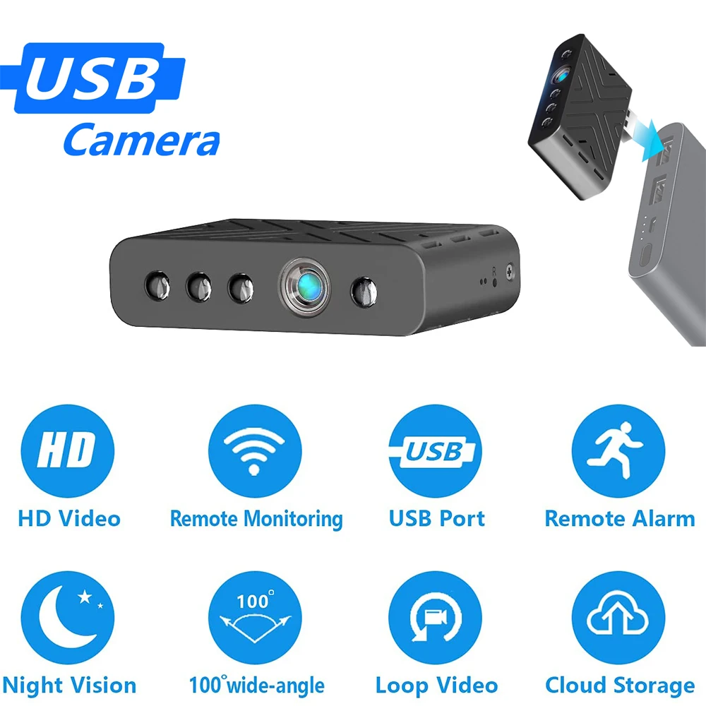 Беспроводная USB-камера видеонаблюдения с поддержкой Wi-Fi и функцией ночного