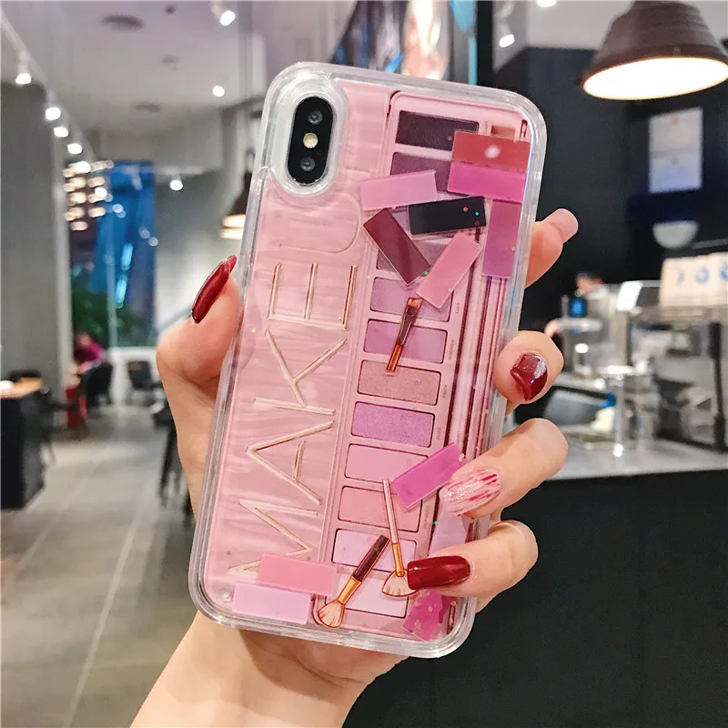 Хит продаж чехол taozhuli косметический жидкий песок случае для iphone 12 11 Pro Max XS XR X 8 7 Plus