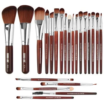 

Make Up Brushes Set 22pcs Wood Handle Foundation Eyeshadow Lip Blending Brush Natural Hair for Women Beauty Tools brochas