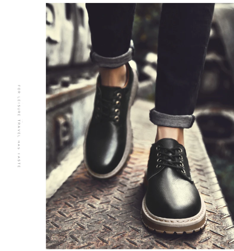 Vintage lace-up oxford leather shoes for men dance party wedding dress shoes genuine leather low-top martins boot outdoor sneakers (14)