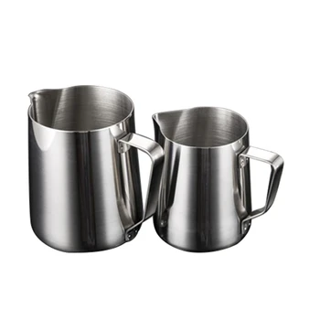 

100/200ML Stainless Steel Steaming Pitcher Milk Frothing Pitcher Coffee Milk Frothing Cup Coffee Steaming Pitchers